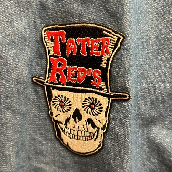 Tater Red's Lucky Mojos & Voodoo Denim Shirt with Patches - XL - Picture 7 of 11
